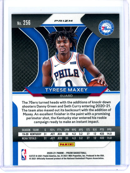 2021 Panini Prizm Tyrese Maxey Silver Rookie 76ers