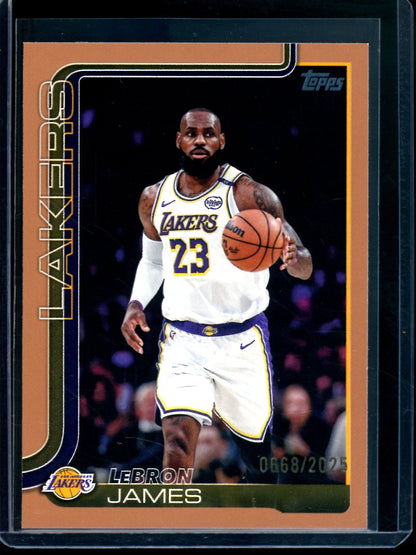 2025 Topps Series 1 Lebron James Gold /2025 Lakers