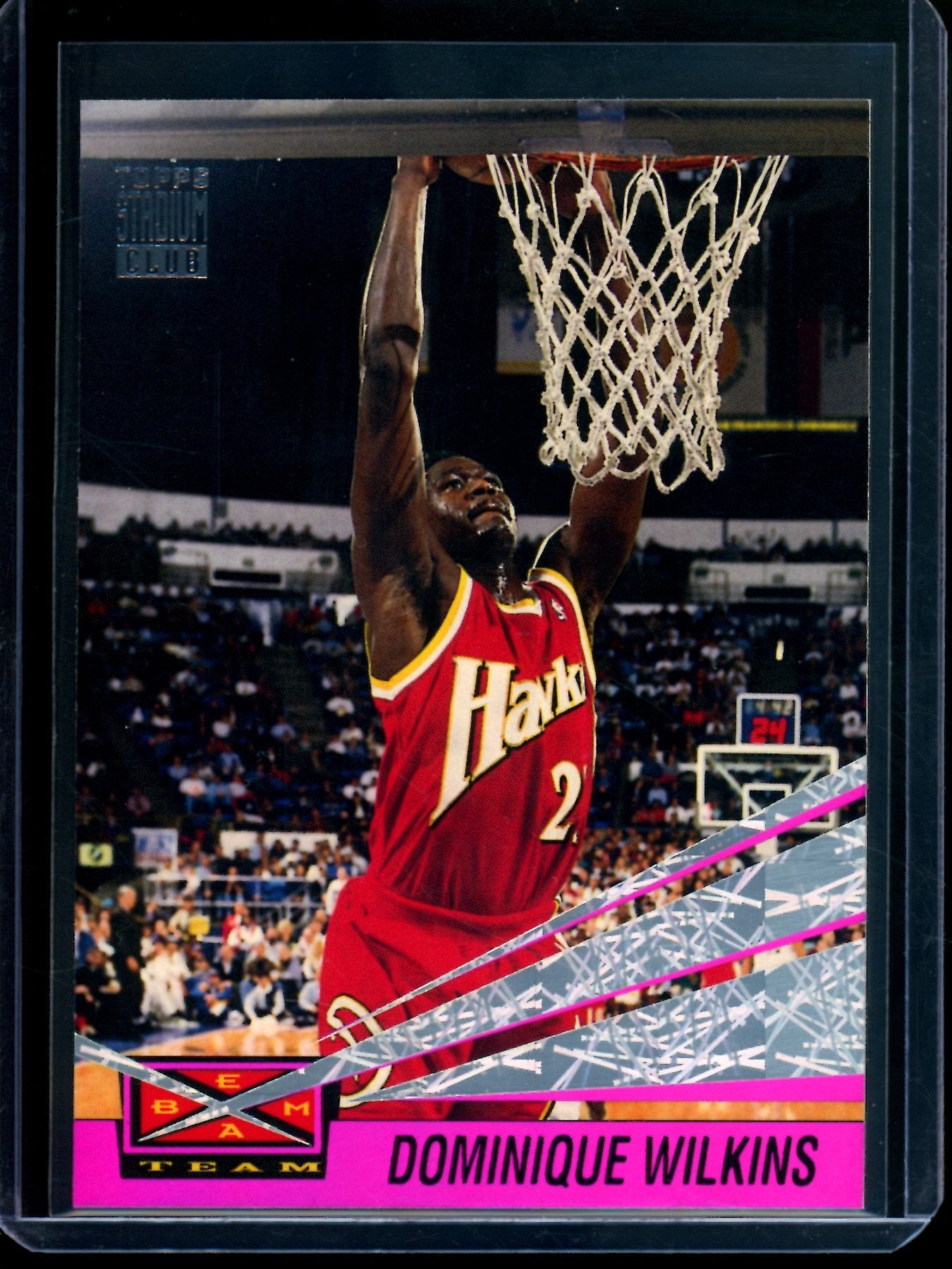 1993 Topps Stadium Club Dominique Wilkins Beam Team Hawks