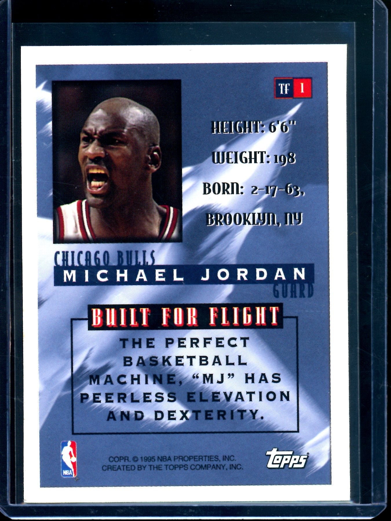 1995 Topps Michael Jordan Top Flight Bulls (Corner Damage)