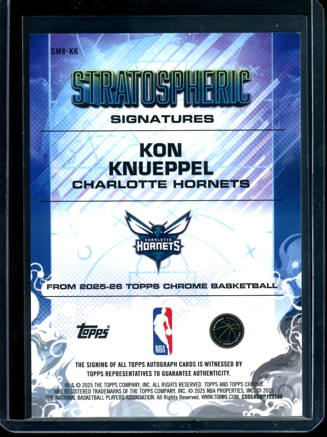2025 Topps Chrome Kon Knueppel Stratospheric Signatures Rookie Hornets