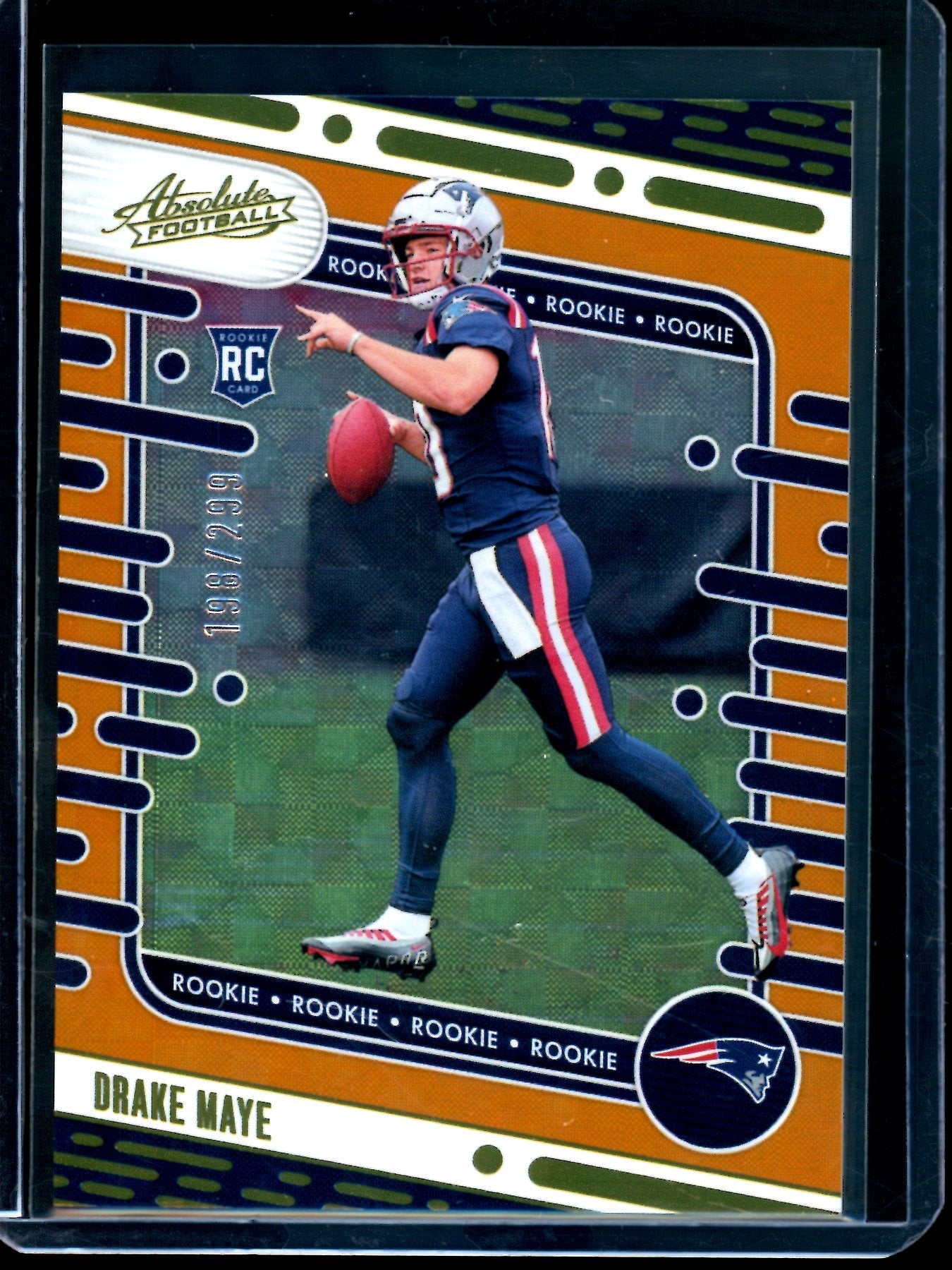 2024 Panini Absolute Drake Maye Orange Rookie /299 Patriots