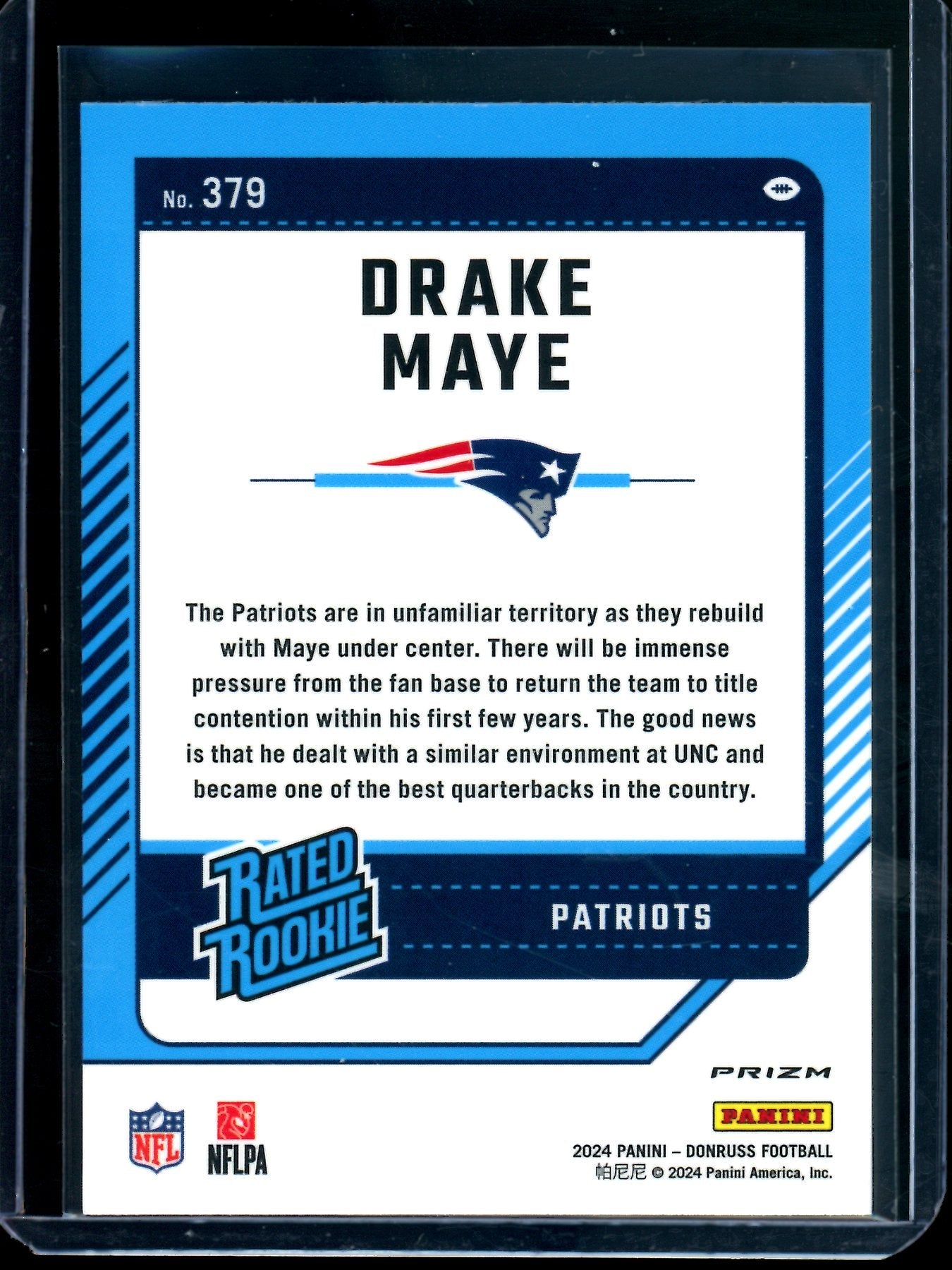2024 Panini Optic Drake Maye Red Wave Rated Rookie Patriots