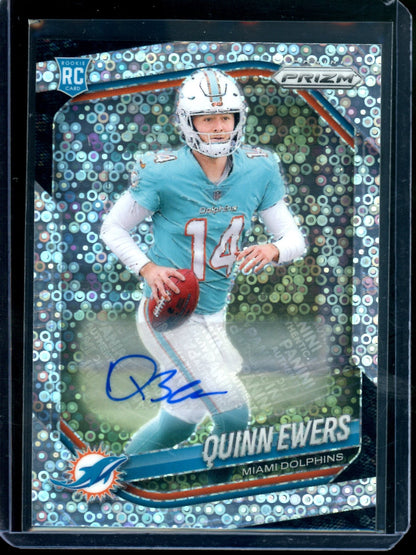 2025 Panini Prizm Quinn Ewers Disco Rookie Autograph Dolphins
