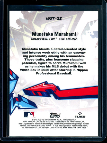 2026 Topps Chrome Munetaka Murakami Wild Style Rookie Green Refractor /99 White Sox