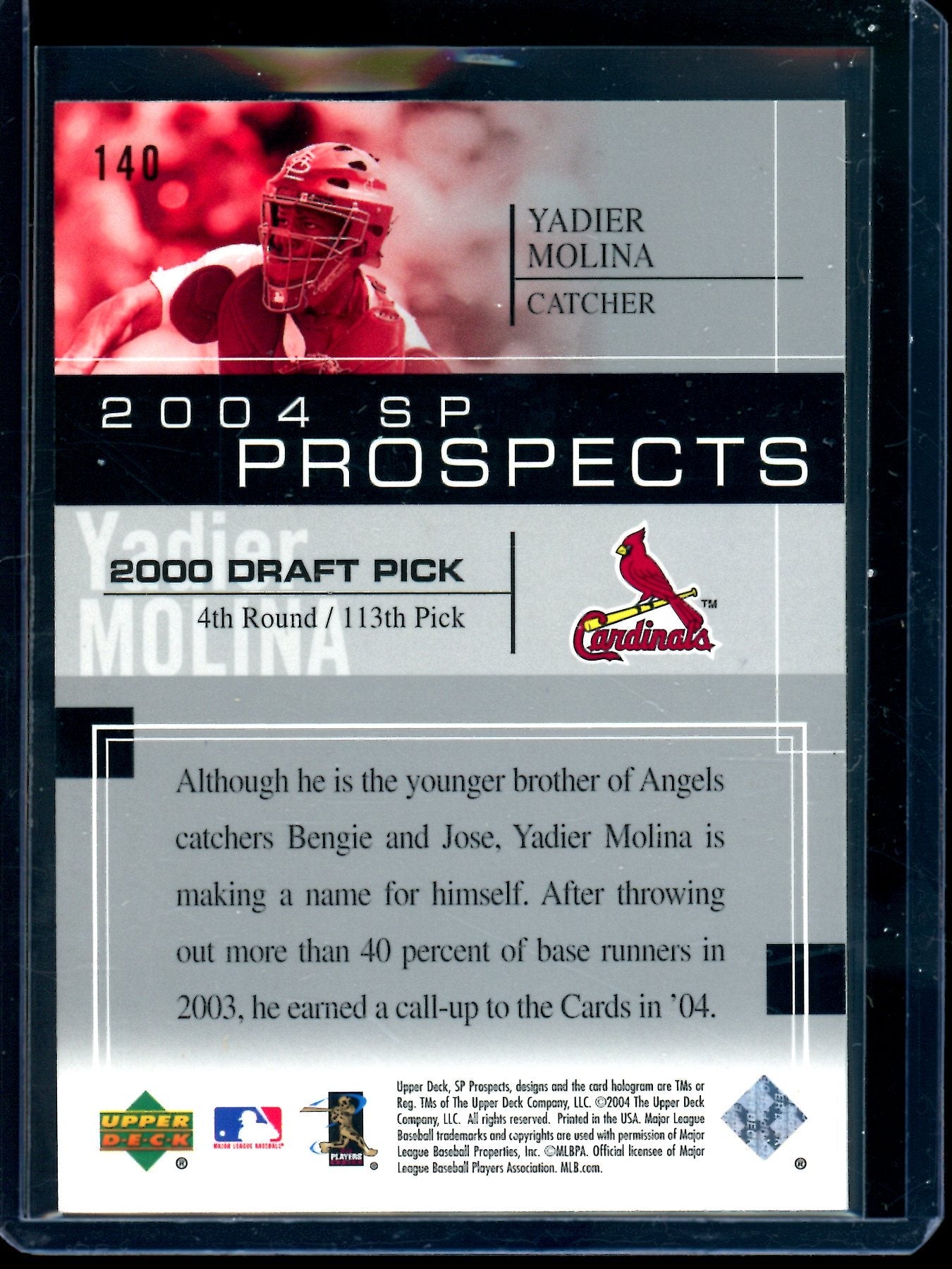 2004 Upper Deck SP Yadier Molina Prospects #140 Cardinals