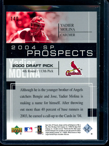2004 Upper Deck SP Yadier Molina Prospects #140 Cardinals