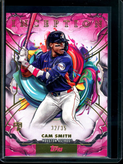 2025 Topps Inception Cam Smith Magenta Rookie /35 Astros