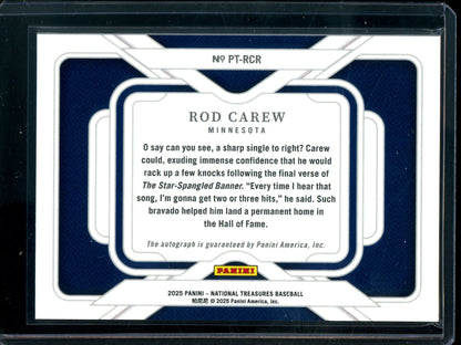 2025 Panini National Treasures Rod Carew Personalized Treasures Autograph /99 Twins