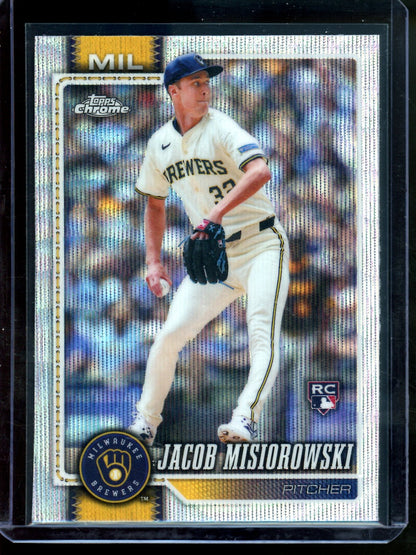 2026 Topps Chrome Jacob Misiorowski Wave Refractor Rookie Brewers