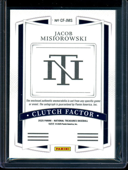 2025 Panini National Treasures Jacob Misiorowski Clutch Factor Patch Autograph /99 Brewers