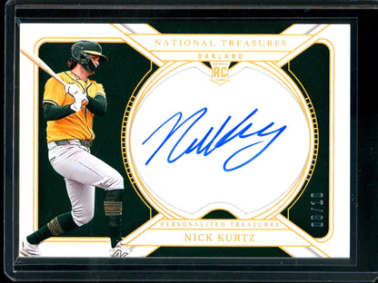 2025 Panini National Treasures Nick Kurtz Personalized Treasures Autograph /10 Athletics