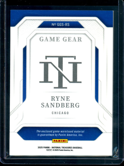 2025 Panini National Treasures Ryne Sandberg Game Gear Relic 1/1 Cubs