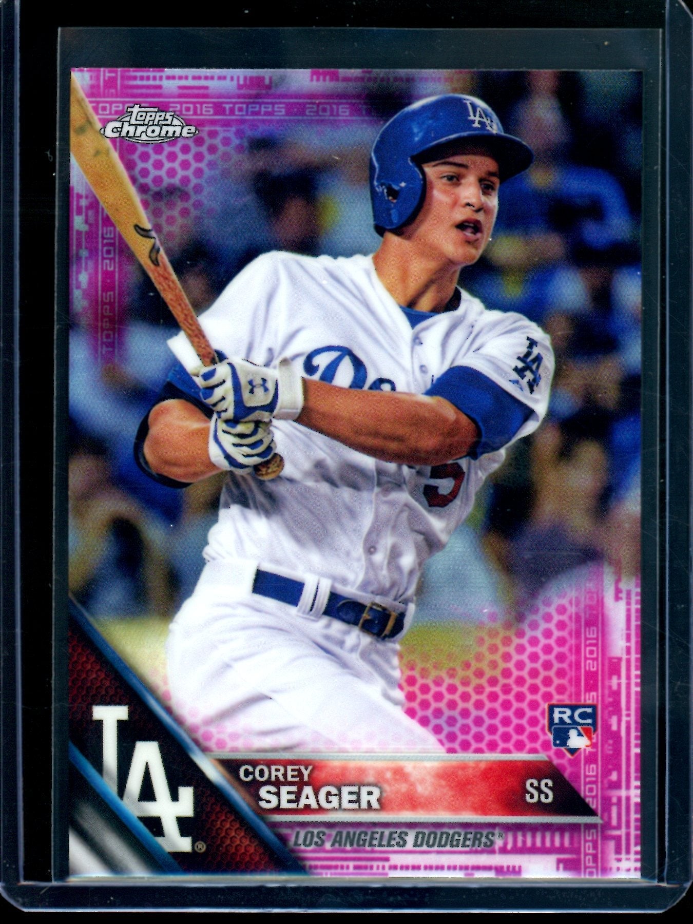 2016 Topps Chrome Corey Seager Pink Refractor Rookie Dodgers
