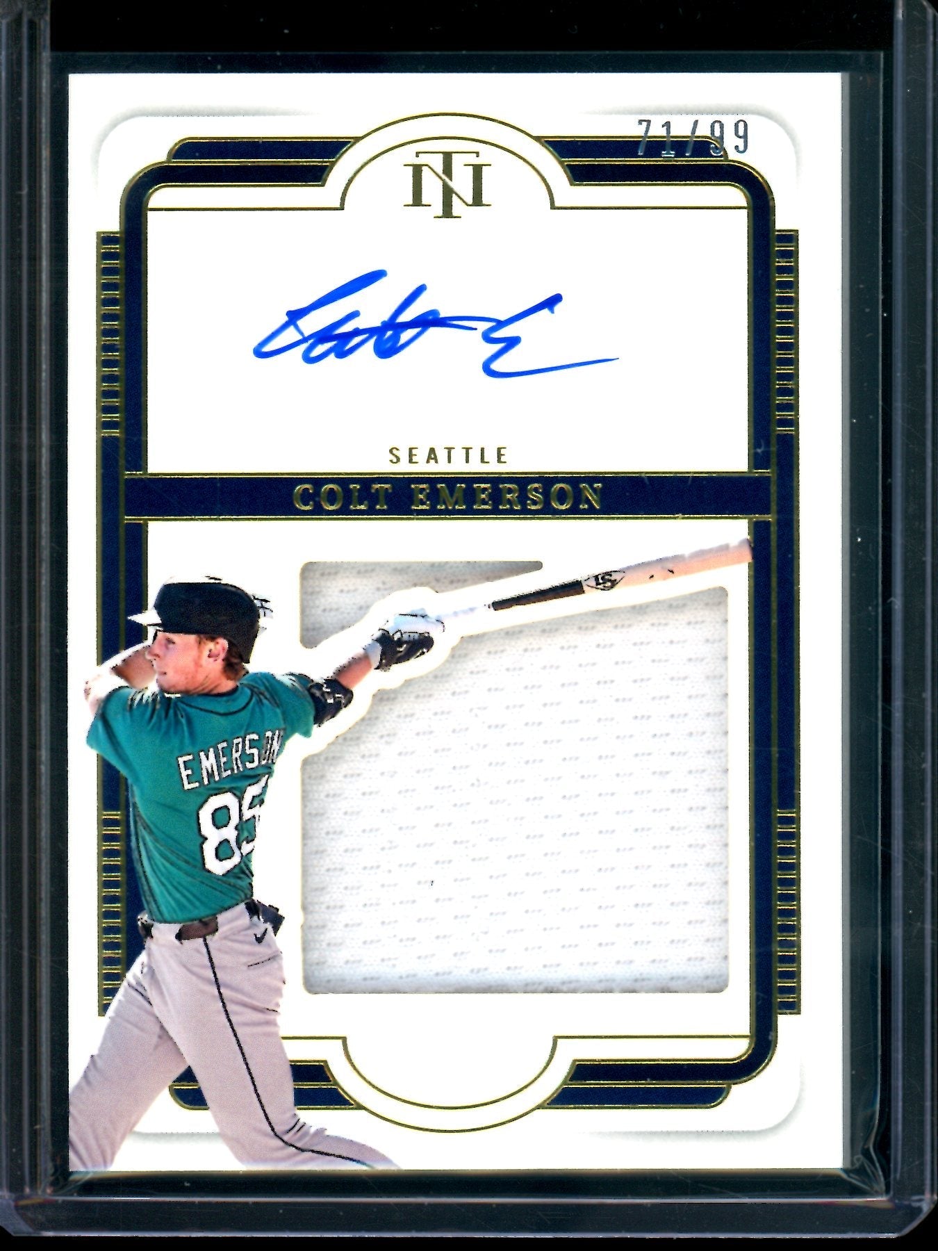 2025 Panini National Treasures Colt Emerson Patch Autograph /99 Mariners