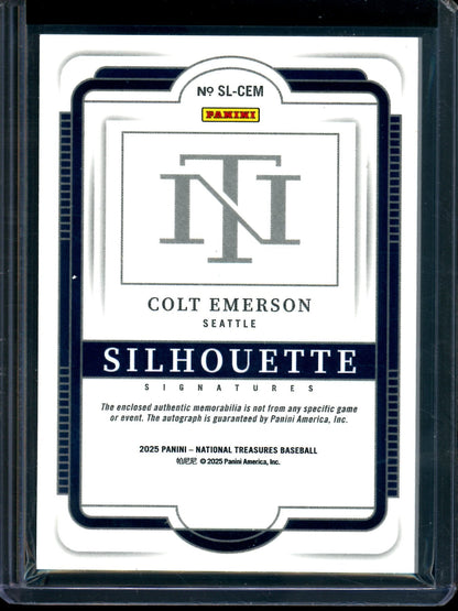 2025 Panini National Treasures Colt Emerson Patch Autograph /99 Mariners