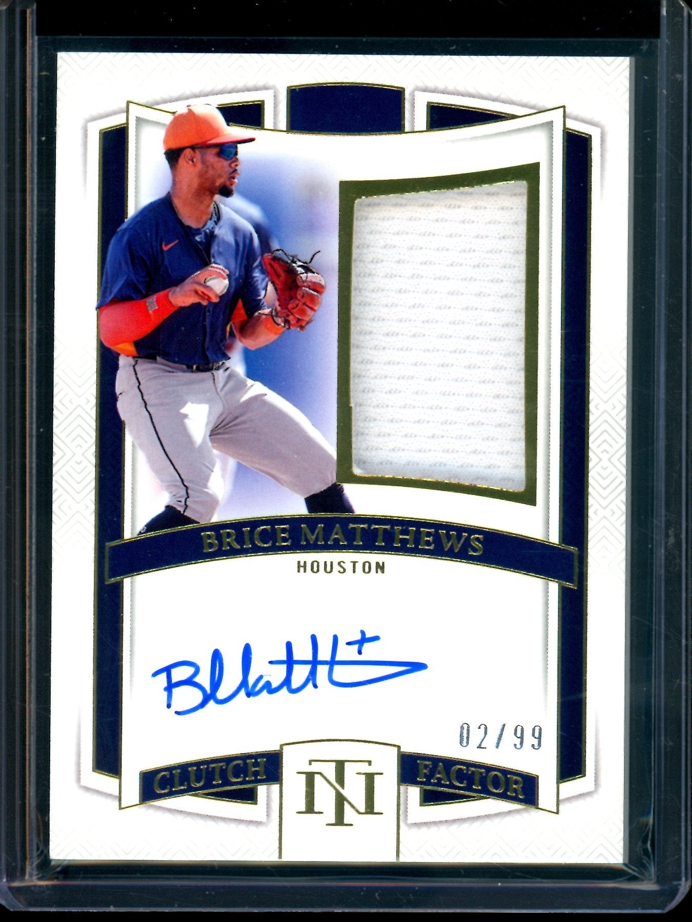 2025 Panini National Treasures Brice Matthews Clutch Factor Patch Autograph /99 Astros