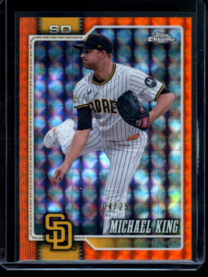 2026 Topps Chrome Michael King Orange Geometric Refractor /25 Padres