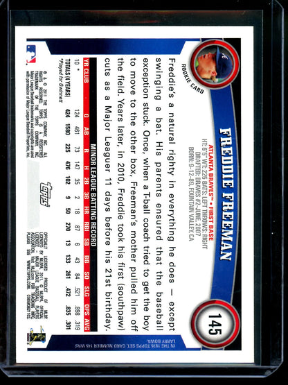 2011 Topps Series One Freddie Freeman Rookie Braves