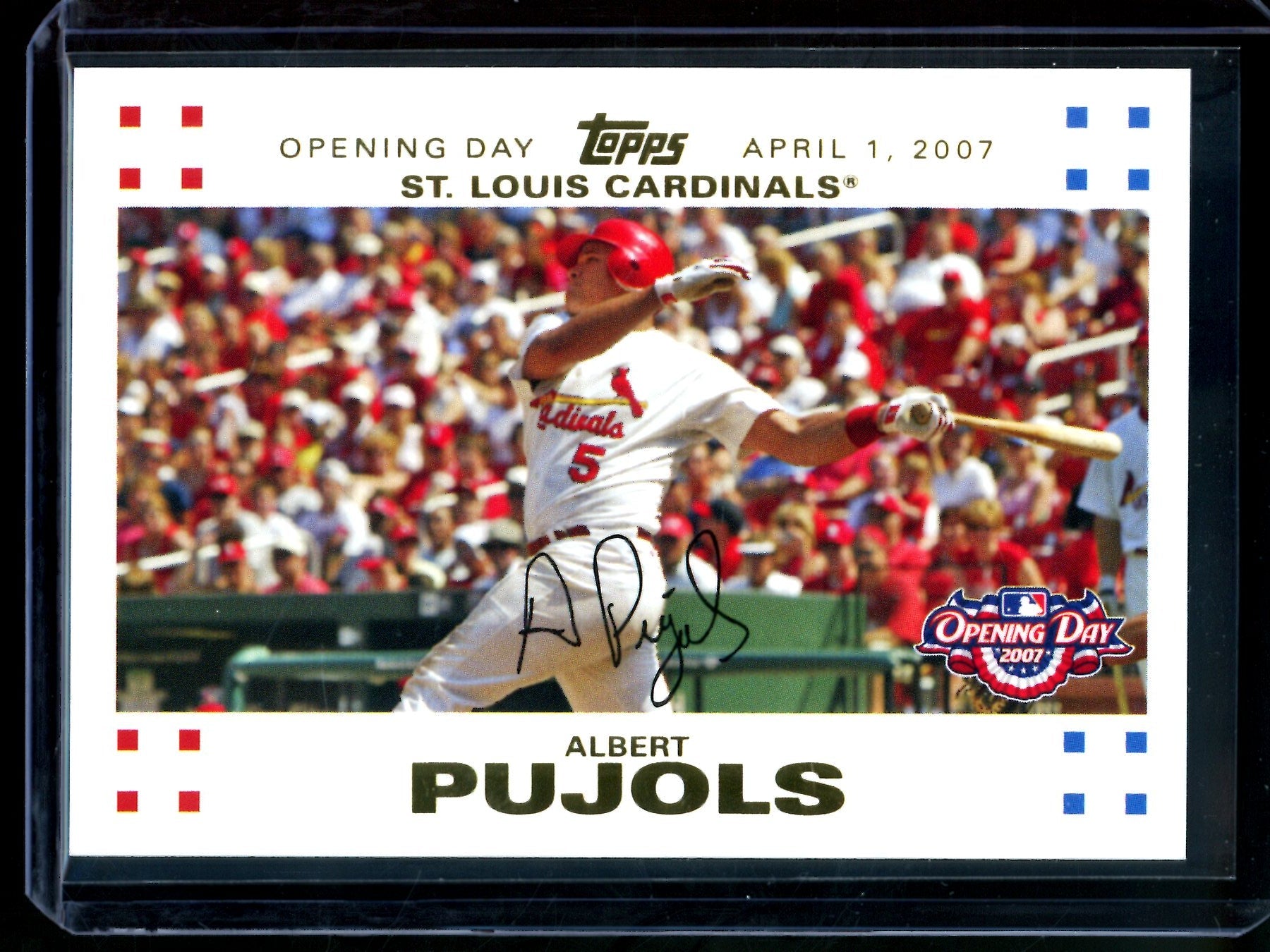 2007 Topps Opening Day Albert Pujols Gold /2007 Cardinals