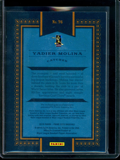 2016 Panini Prime Cuts Yadier Molina Bat Relic /49 Cardinals