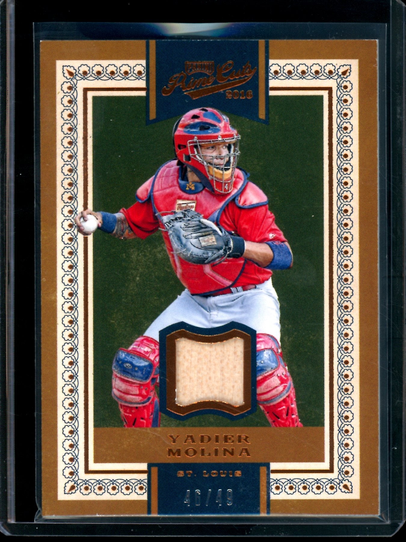 2016 Panini Prime Cuts Yadier Molina Bat Relic /49 Cardinals