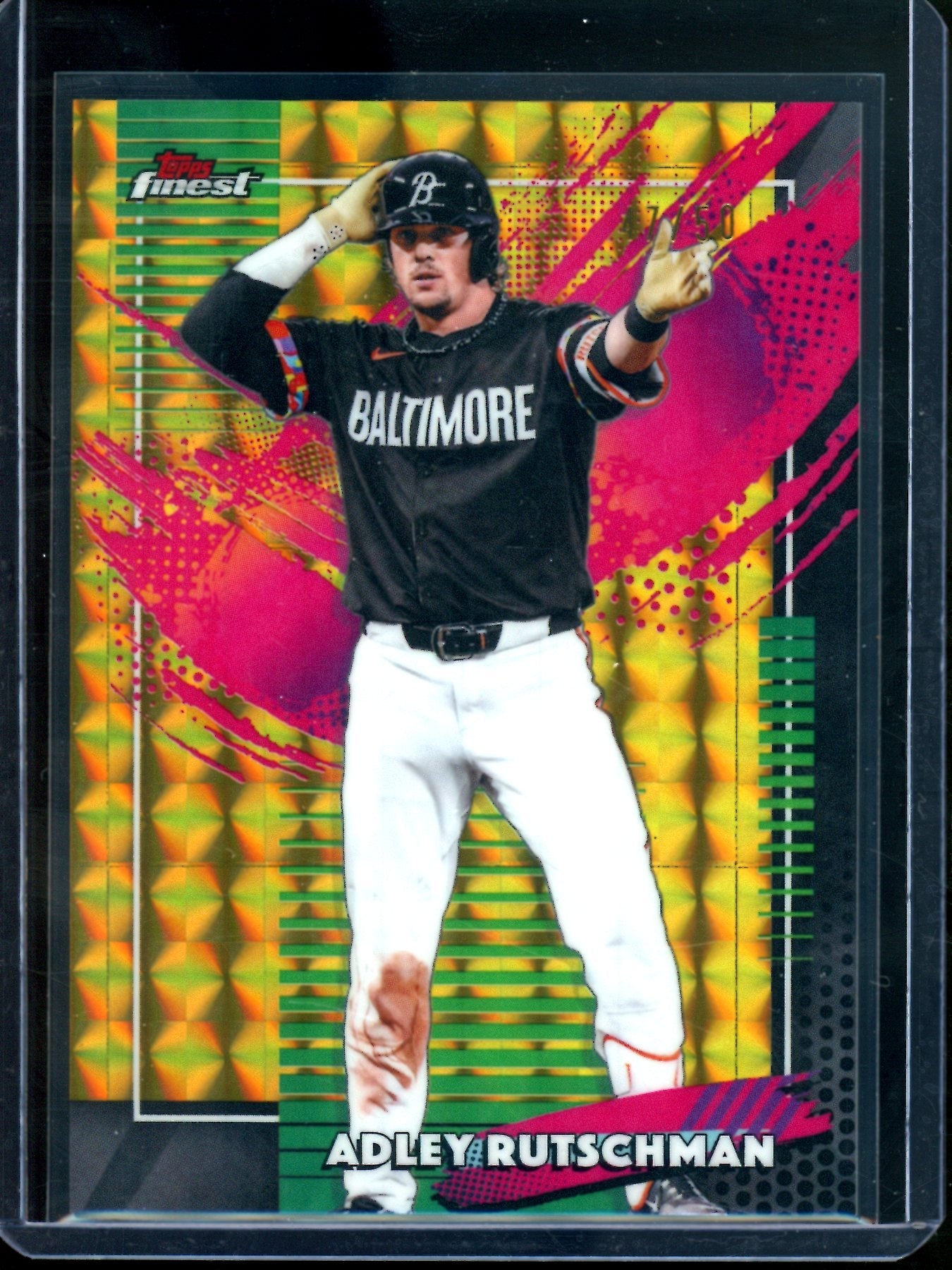 2026 Topps Finest Adley Rutschman Rare Gold Geometric /50 Orioles