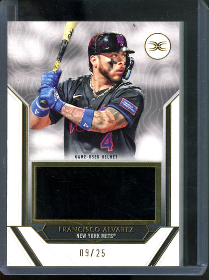 2025 Topps Definitive Fransisco Alvarez Game-Used Helmet Relic /25 Mets