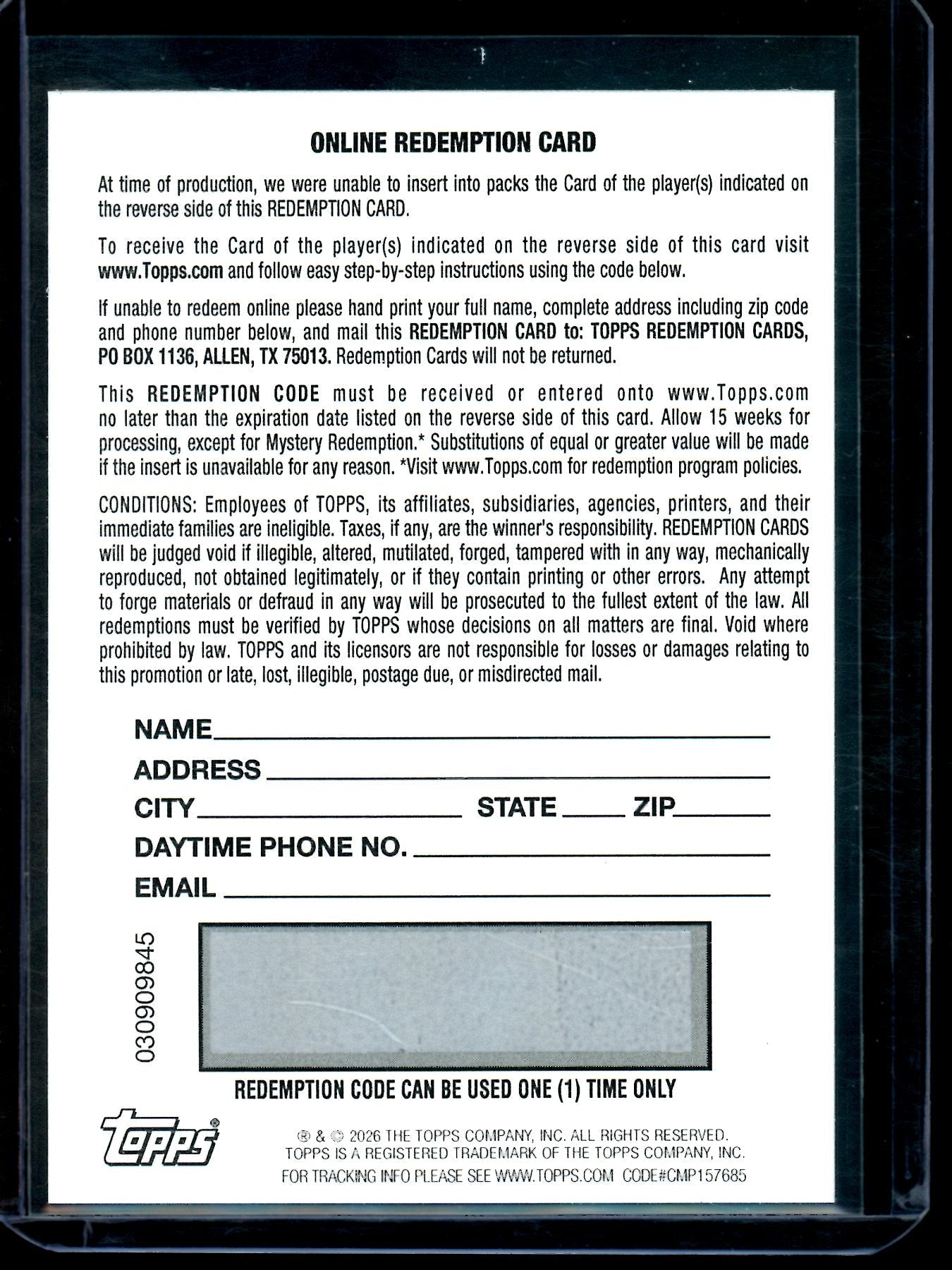 2026 Bowman Chrome Deniel Ortiz Autograph Refractor Variation Redemption Cardinals