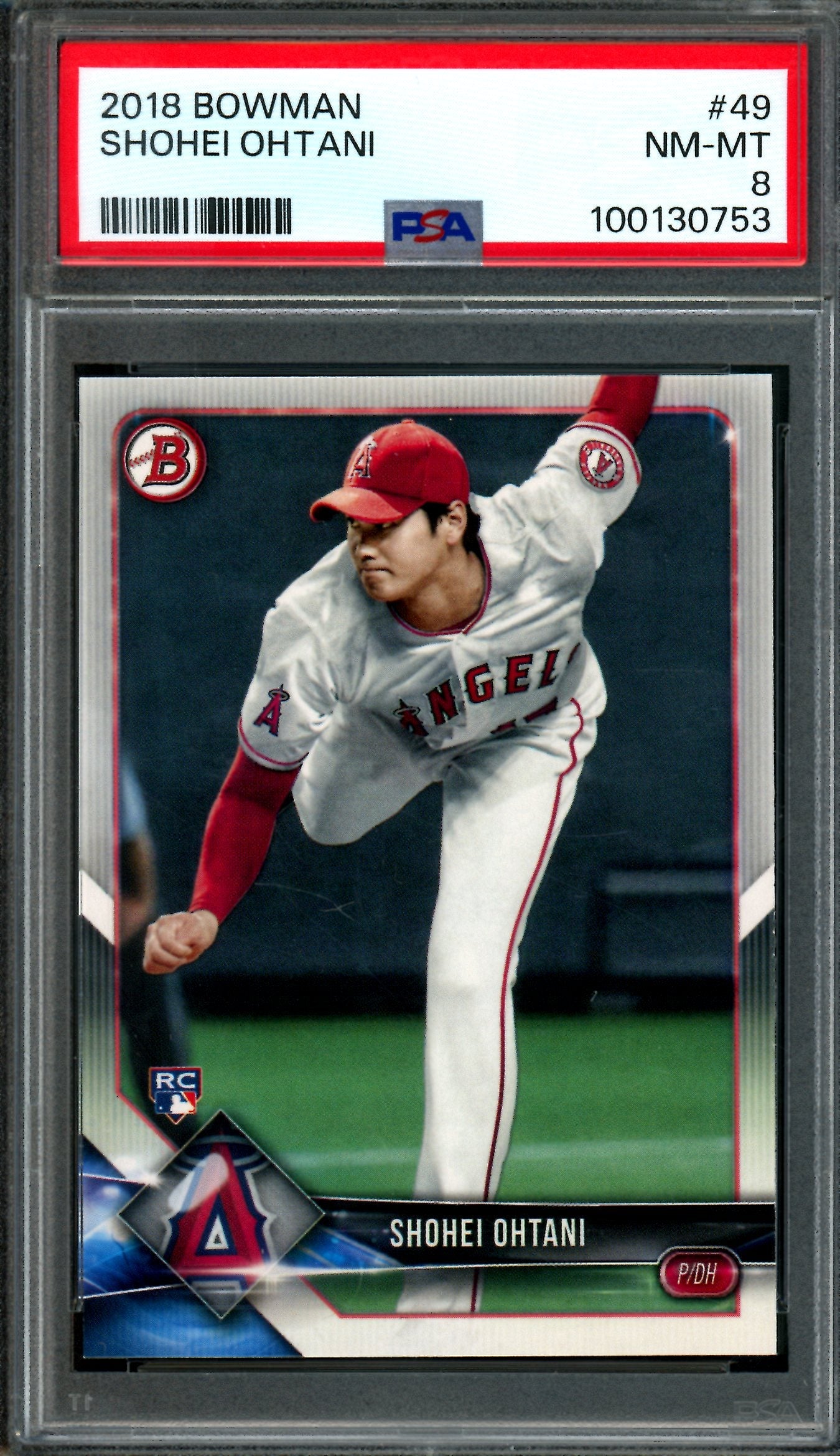 2018 Bowman Shohei Ohtani Rookie #49 PSA 8 Angels