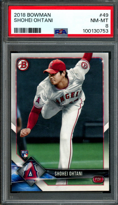 2018 Bowman Shohei Ohtani Rookie #49 PSA 8 Angels