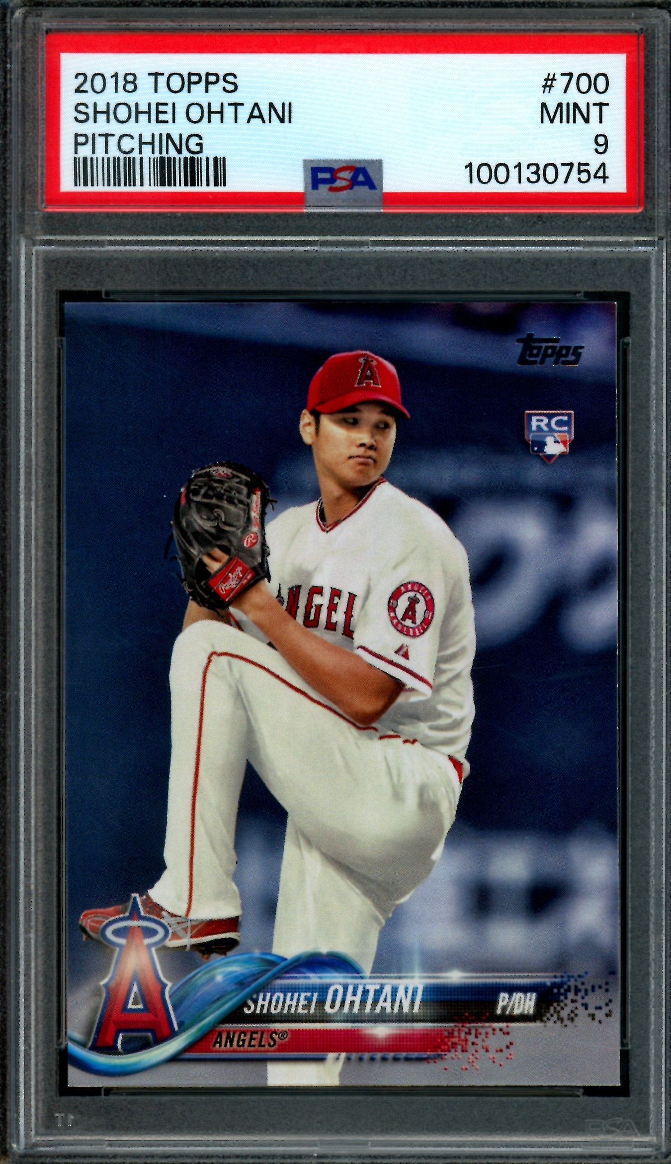 2018 Topps Series 2 Shohei Ohtani Pitching Rookie #700 PSA 9 Dodgers