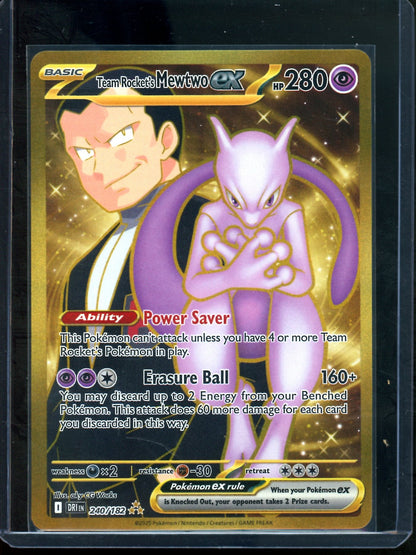 2025 Pokemon Destined Rivals Team Rocket's Mewtwo 240/182