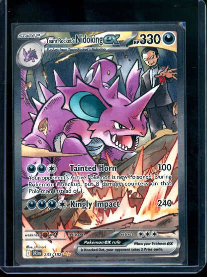 2025 Pokemon Destined Rivals Team Rocket's Nidoking EX 233/182