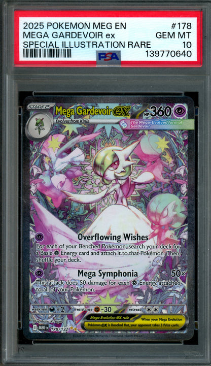 2025 Pokemon Mega Evolution Mega Gardevoir EX 178/132 PSA 10