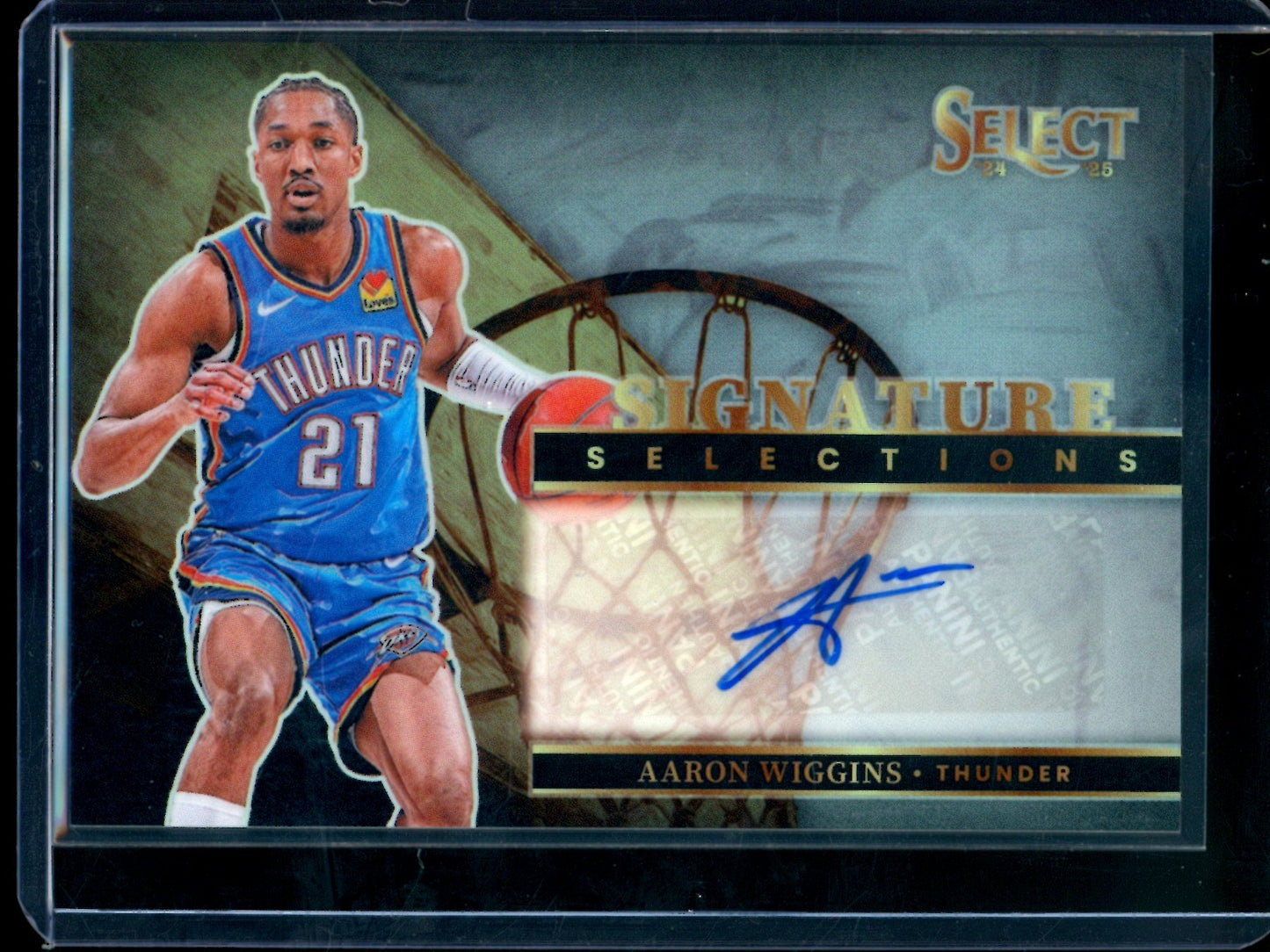 2025 Panini Select Aaron Wiggins Signature Selections Thunder