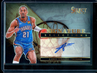 2025 Panini Select Aaron Wiggins Signature Selections Thunder