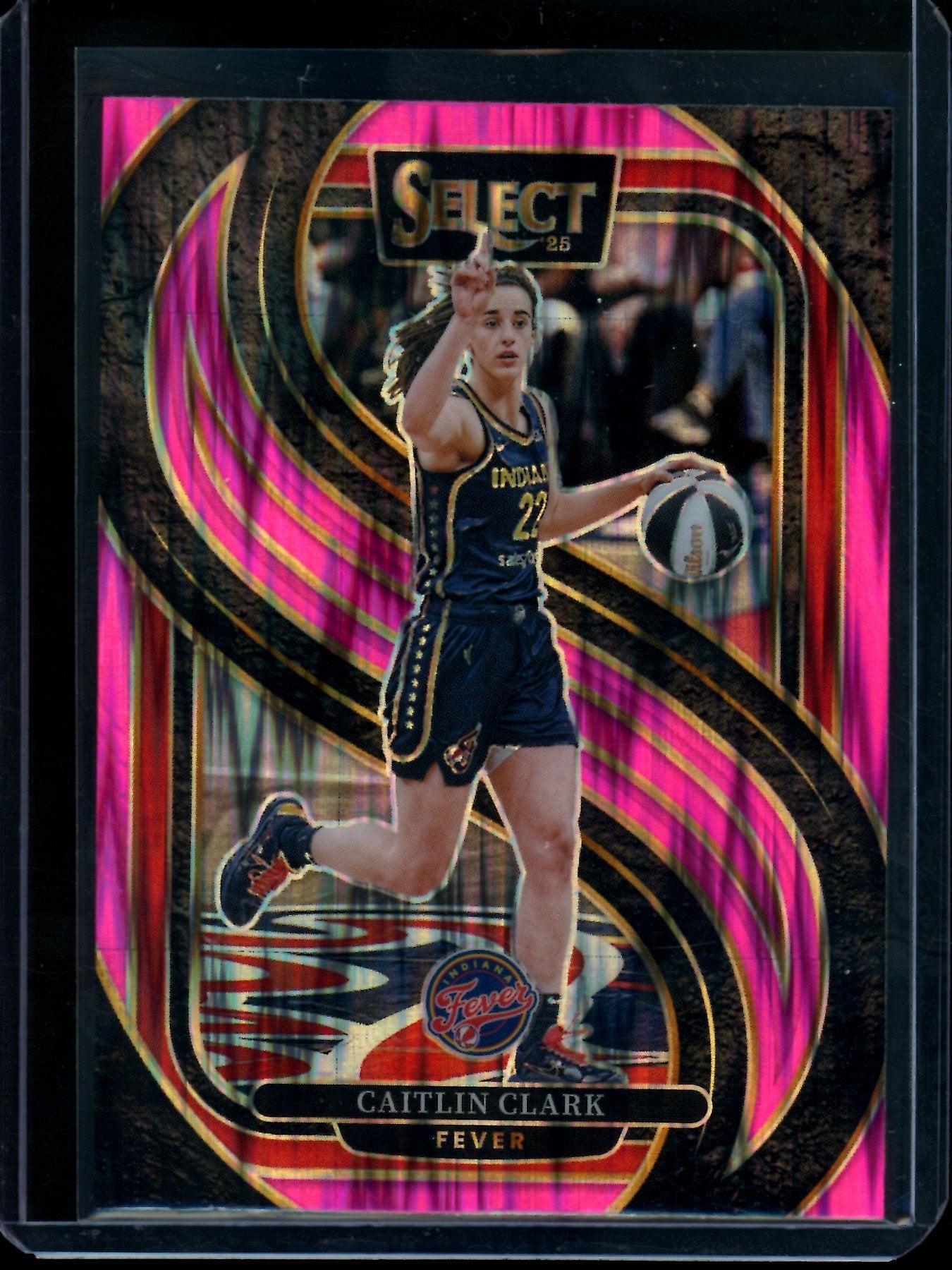 2025 Panini Select Caitlin Clark Pink Shock Premier Level Fever