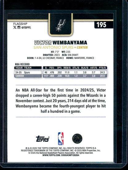 2025 Topps Black Friday Victor Wembanyama Foil Spurs