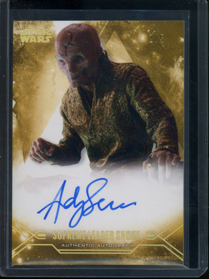 2025 Topps Star Wars Supreme Leader Snoke Gold Autograph /5
