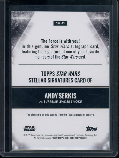 2025 Topps Star Wars Supreme Leader Snoke Gold Autograph /5