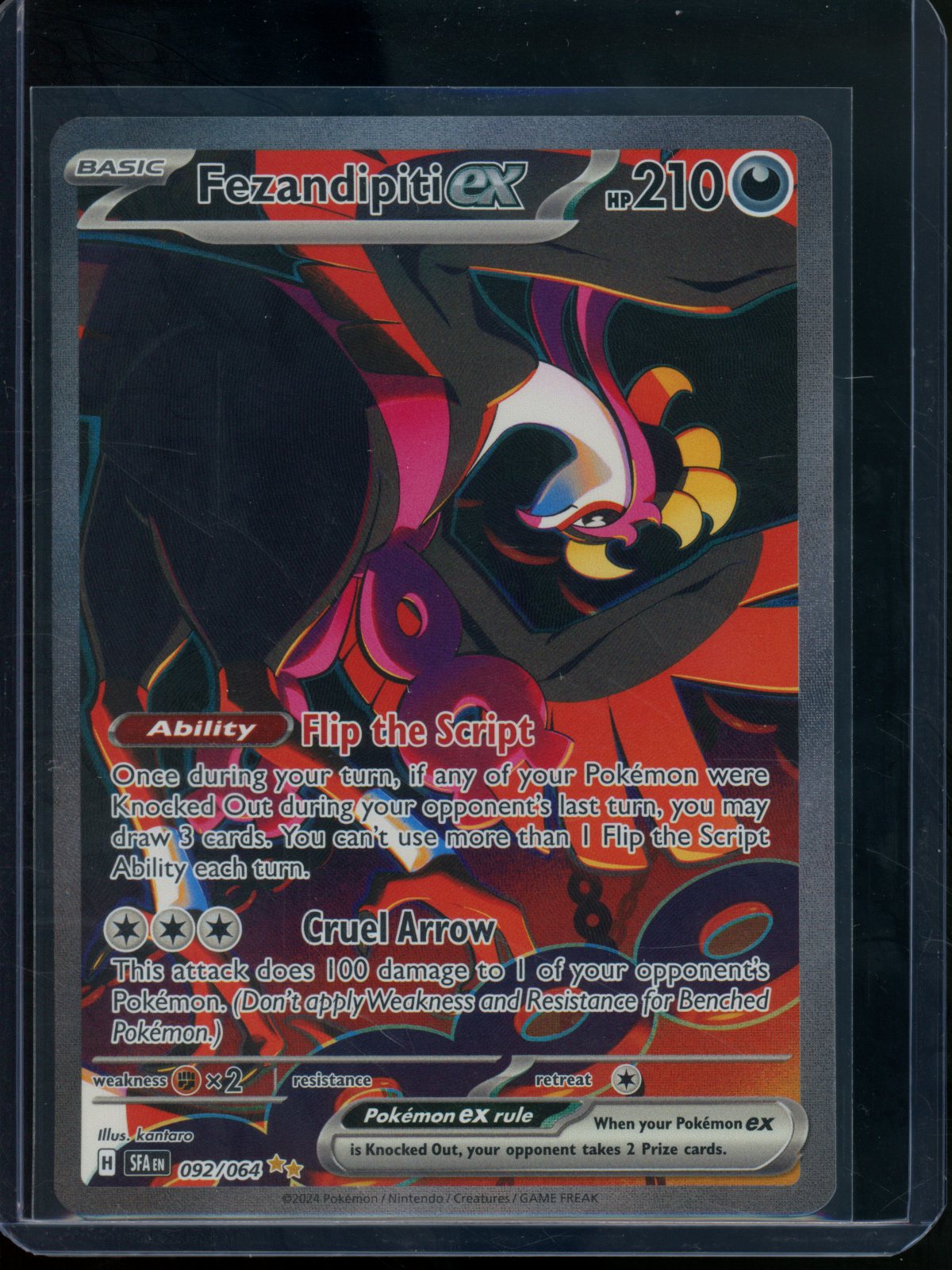 2024 Pokemon Shrouded Fable Fezandipiti EX 092/064