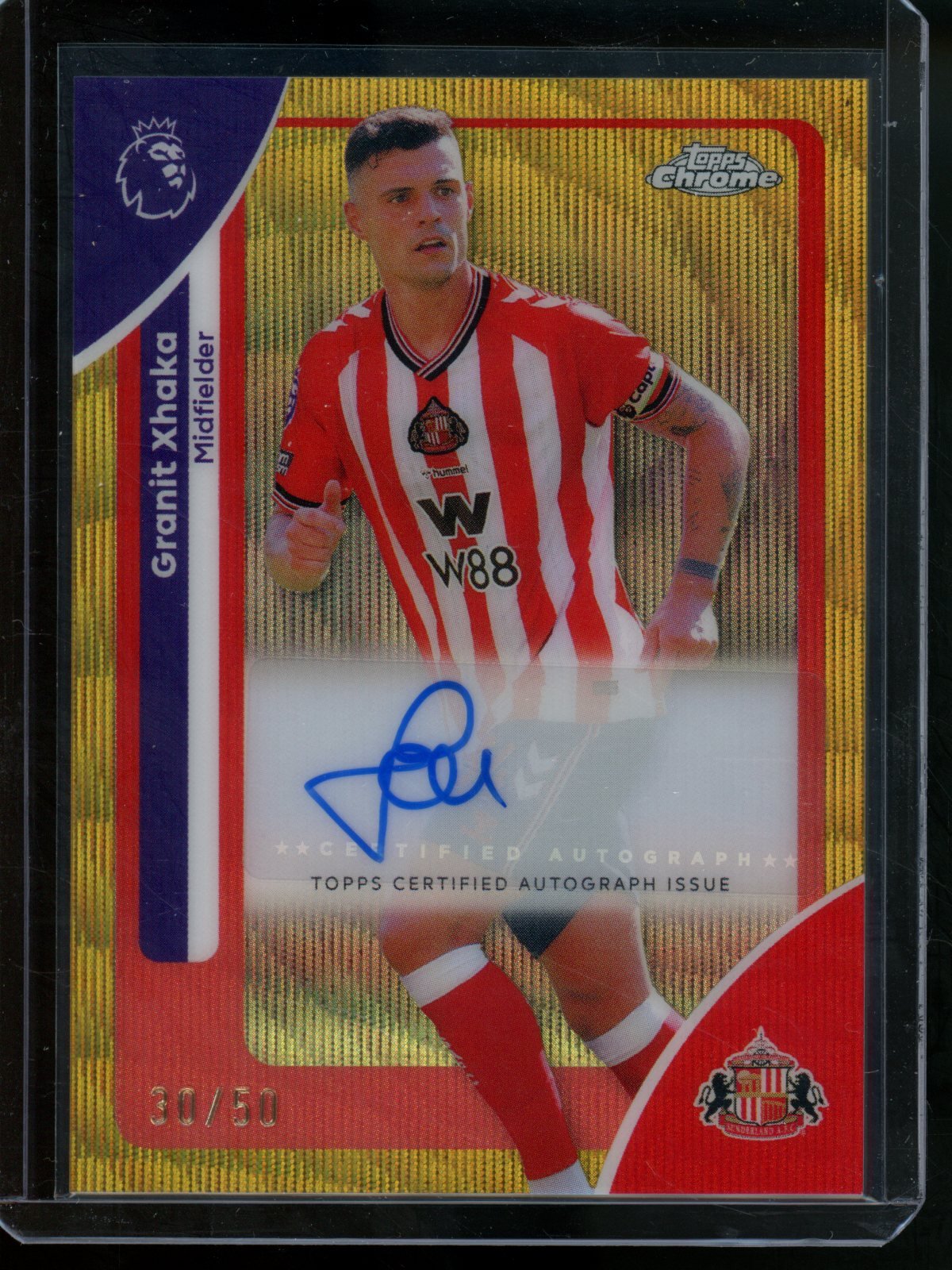 2026 Topps Chrome Granit Xhaka Gold Shimmer Autograph /50 Sunderland - Trading Card Market