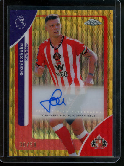 2026 Topps Chrome Granit Xhaka Gold Shimmer Autograph /50 Sunderland - Trading Card Market