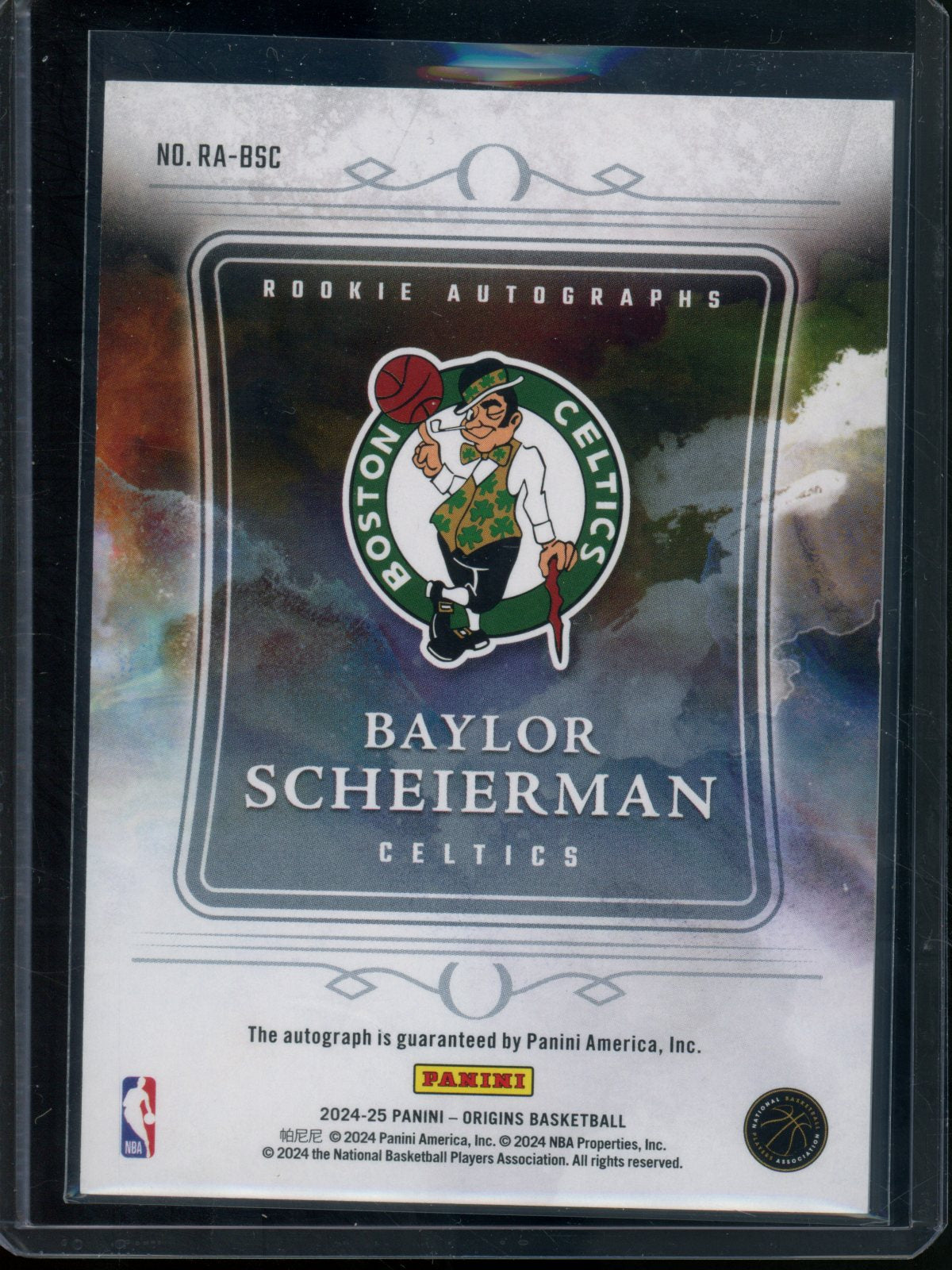 2024 Panini Origins Baylor Scheierman Rookie Autograph /49 Celtics
