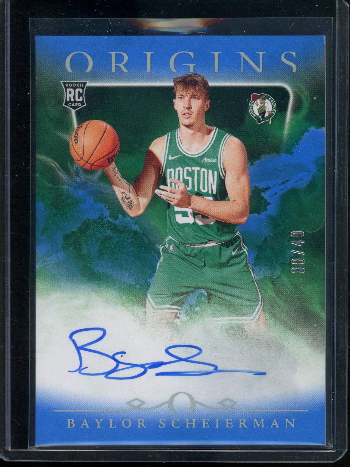 2024 Panini Origins Baylor Scheierman Rookie Autograph /49 Celtics