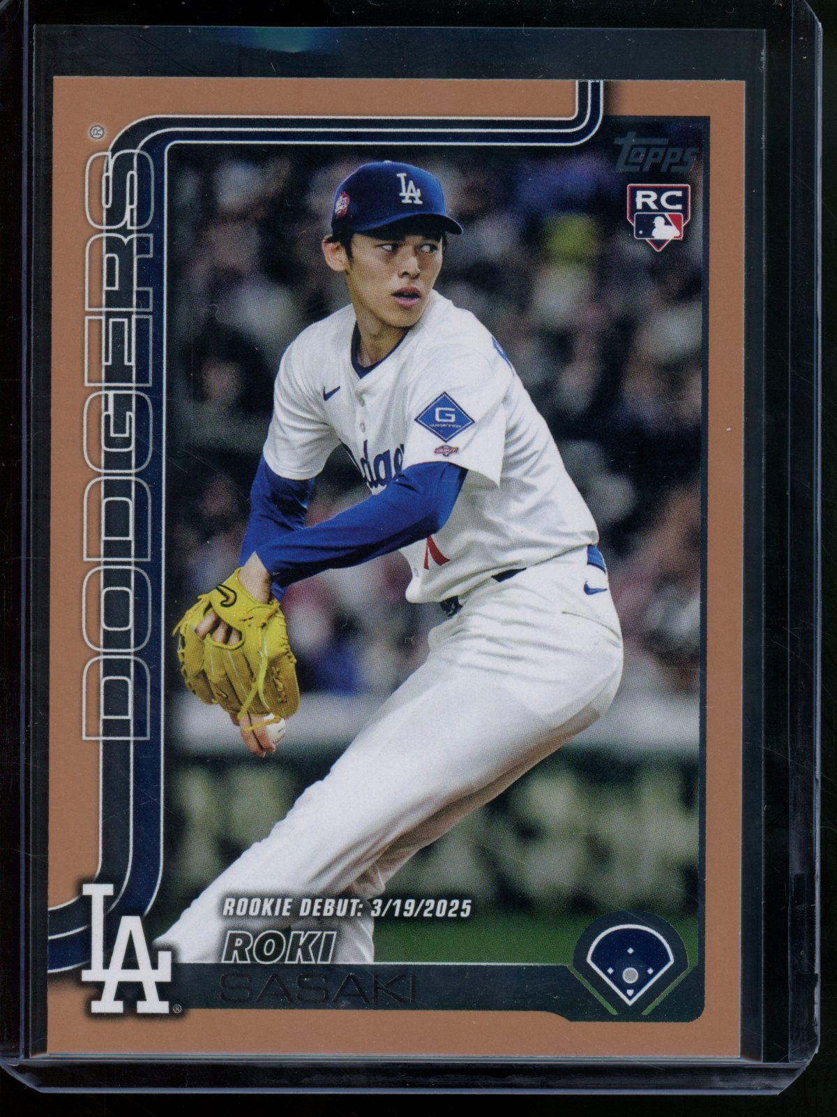 2025 Topps Flagship Roki Sasaki Rookie Debut Gold /2025 Dodgers