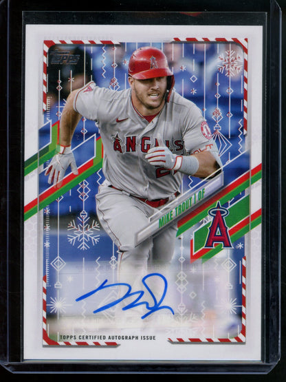 2021 Topps Holiday Mike Trout  Autograph /25 Angels