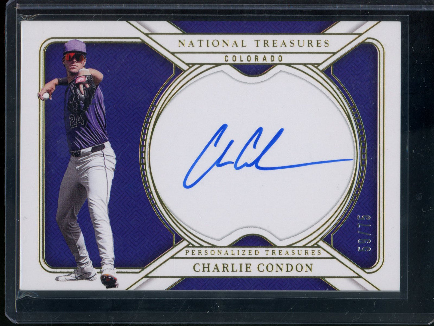 2025 Panini National Treasures Charlie Condon Personalized Treasures /75 Rockies