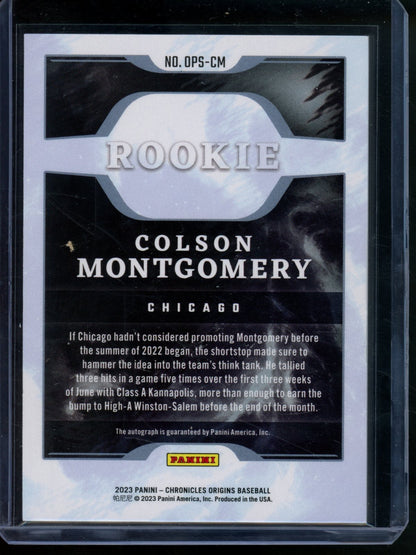 2023 Panini Origins Colson Montgomery Rookie Autograph /199 White Sox - Trading Card Market